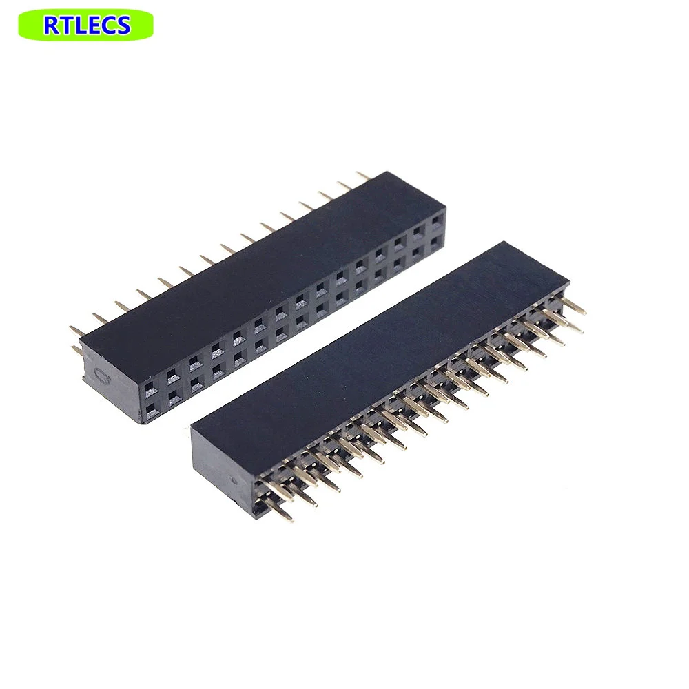 

100 pcs 2.54 mm 0.100" Pitch 2x15 30 Pin Dual Row PCB Female Header Through Hole Straight DIP
