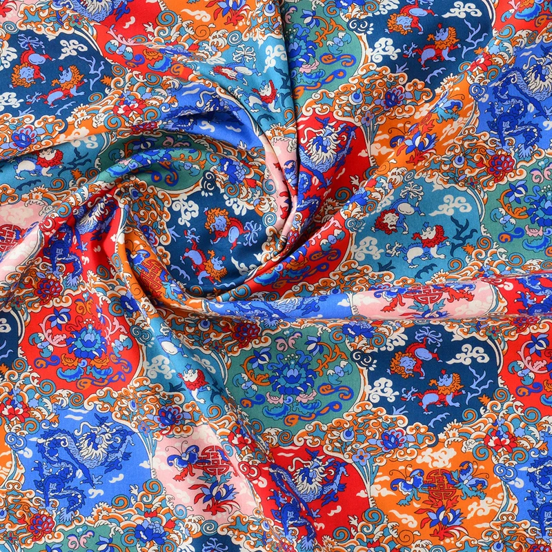 bawełniana tkanina popelinowa do szycia ręcznie robiona odzież DIY sukienka szelki koszula udekoruj druk cyfrowy obrotowa