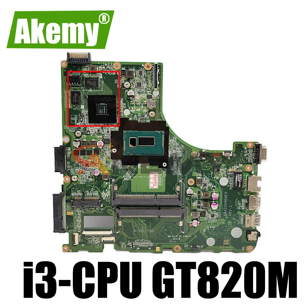 

Akemy For Acer aspire E5-471 E5-471G V3-472P Laotop Mainboard DA0ZQ0MB6E0 Motherboard with i3-CPU GT820M-2GB tested full 100%