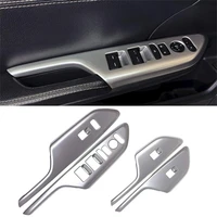 car styling black carbon decal car window lift button switch panel cover trim sticker for honda civic 10th 2016 2021 car decor