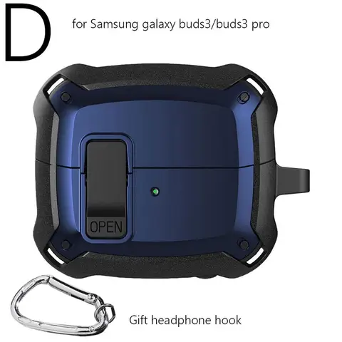 Чехол для Buds3 Pro с безопасным замком, военный противоударный защитный чехол, разноцветный для Samsung Galaxy Buds 3/Buds3 Pro