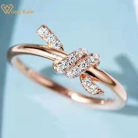 wong rain 100 925 sterling silver created moissanite gemstone wedding party rose gold ring for women fine jewelry wholesale