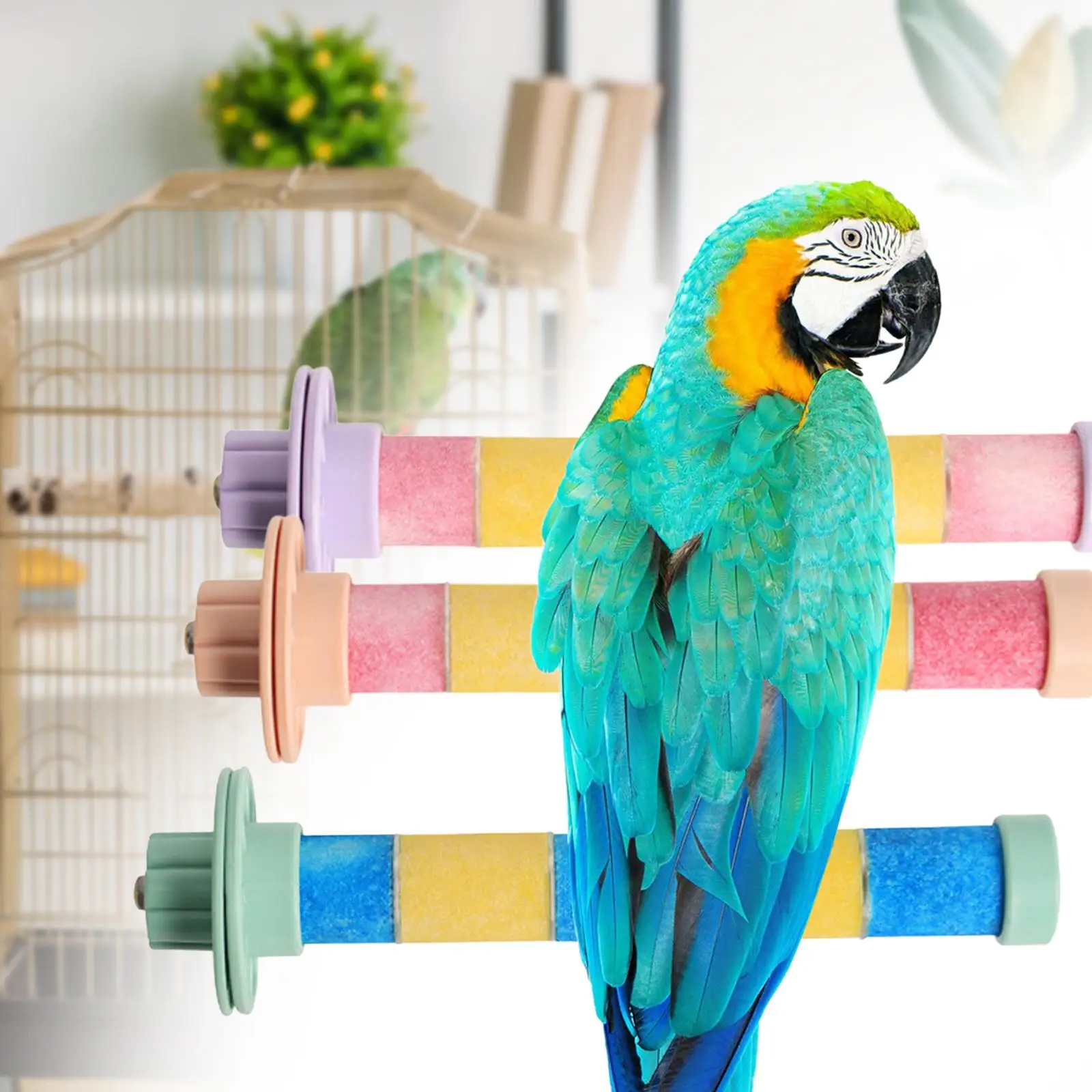 Клетка для попугая аксессуары шлифовальный стержень с когтями подставка птиц