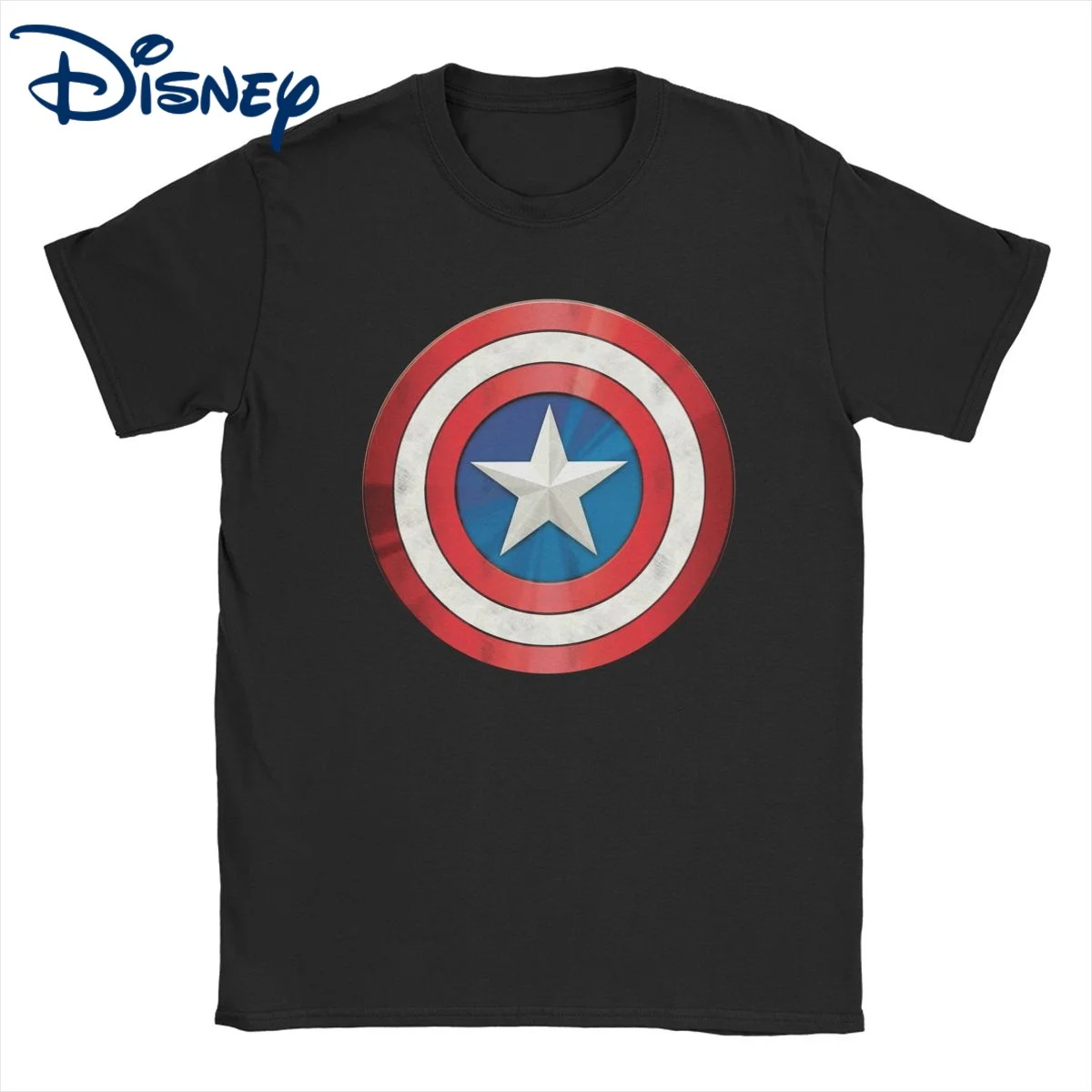 

Marvel Avengers Captain America Shield T Shirt Men Women's Cotton Hipster T-Shirts Disney Tee Shirt Short Sleeve Clothes Party