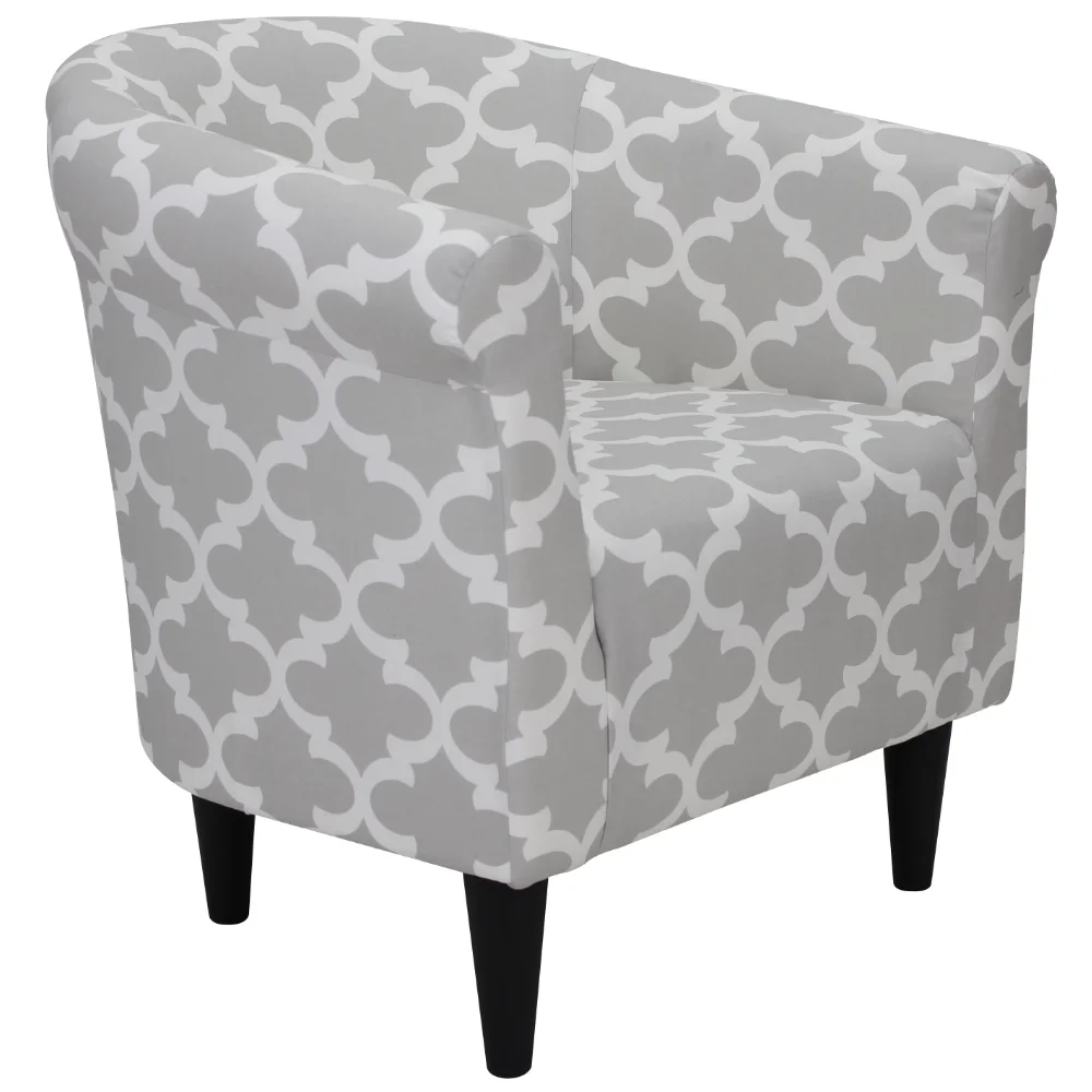 

BOUSSAC Microfiber Bucket Accent Chair, Fynn Gray,accent Chairs for Living Room,Living Room Chair, Light Luxury
