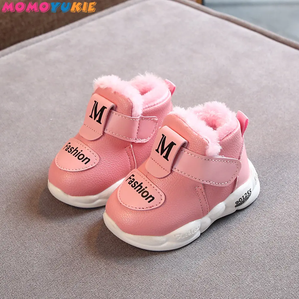 Winter Fashion Warm Thicken New Kids BabyGirl Boy Shoes Soft Non-slip Infant Walkers Baby Sneakers Casual Toddler Shoes for Kids