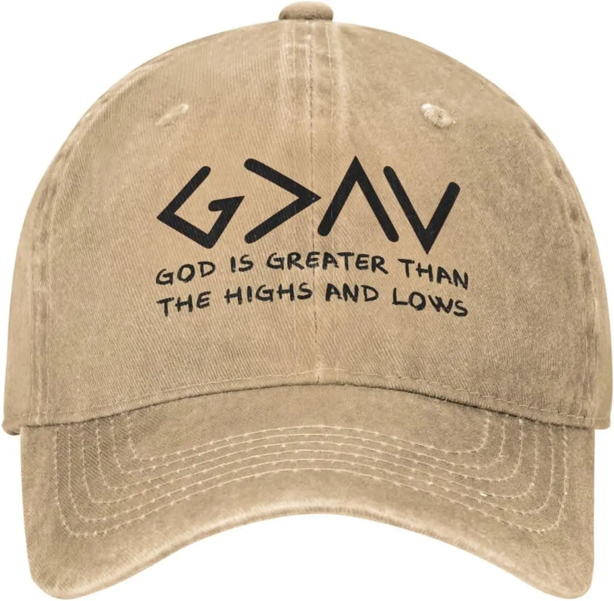 Забавная шляпа God is Greater Than The Highs and Lows Hat Мужские бейсболки Крутая кепка