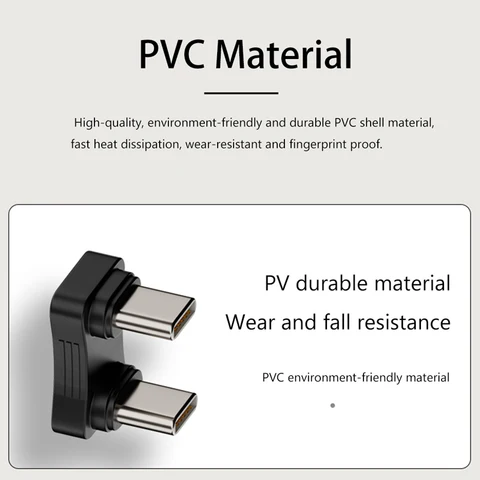 Переходник 2 в 1 «Папа-папа» USB C, адаптер Type C 2,0 480 Мбит/с, передача данных PD65W, зарядка для MacBook Pro, Samsung, Xiaomi, Huawei