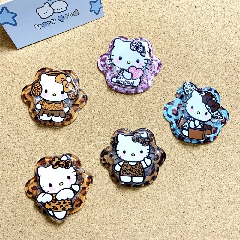 Новинка 2024 кавайный магнитный держатель с леопардовым принтом Hello Kitty для