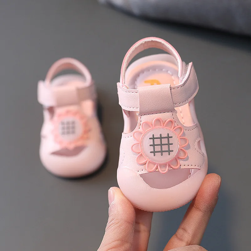 

Toddler Shoes Summer New Baotou 0-2 Years Old Baby Girl Princess Sandals Children 6-18 Months Baby Soft Bottom New