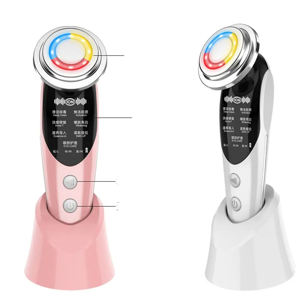 

Face Massager Skin Rejuvenation Mesotherapy Facial Lifting LED Phototherapy Wrinkle Remover Beauty Skin Tool Vibration Device