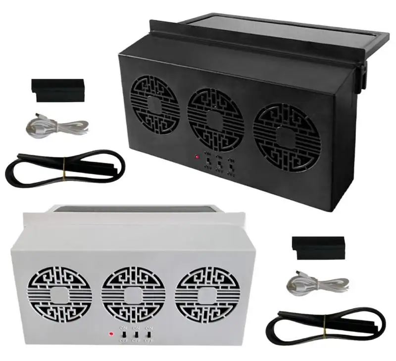 

Автомобильный бесшумный вентилятор на солнечной батарее, 12 В, 2 скорости