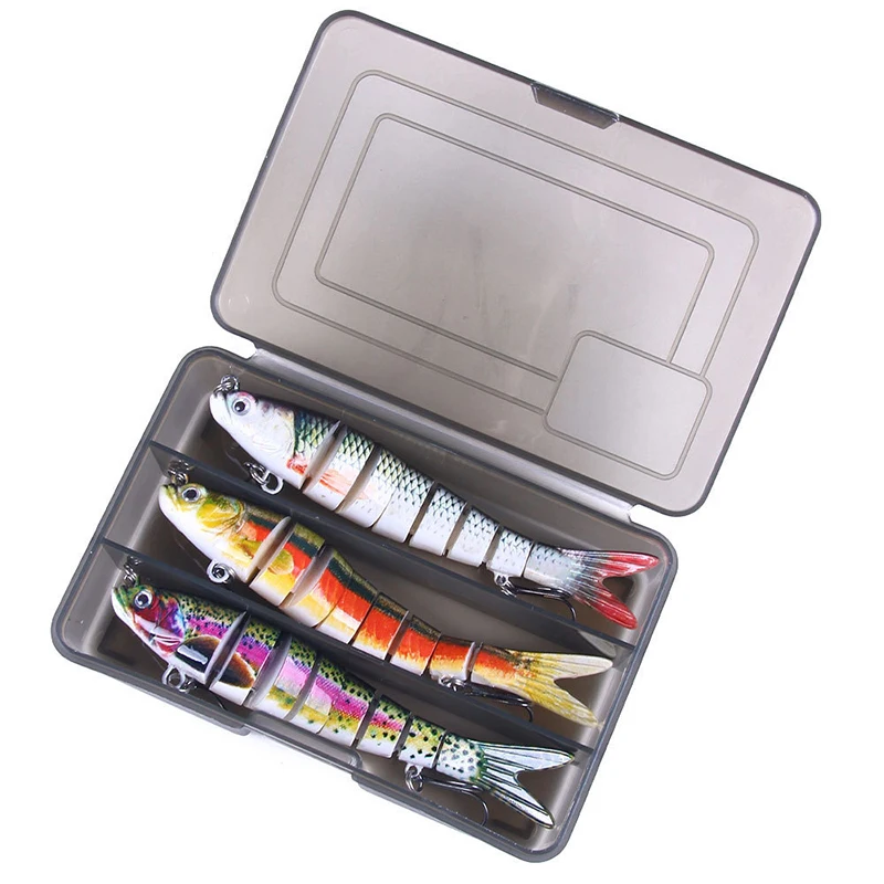 

3pcs Box 13.5cm 26g Bionic Fishing Lure 8 Segments Jointed Crankbait Swimbait Lifelike Hard Bait Fishing Tackle Sinking Wobblers