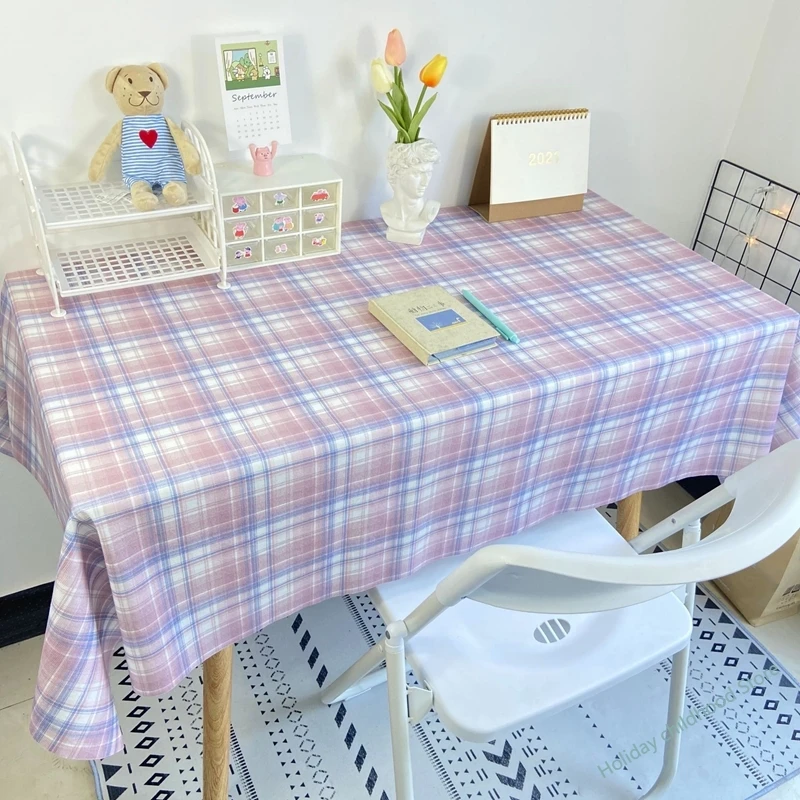 

Plaid Tablecloth Desk Mat Dining Table Cloth Furniture Protector Picnic Mat Tapete Dressing Table Mat Kitchen Accessories