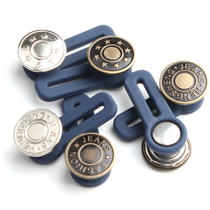 Jeans Button Adjustable Universal Buckle Extension Buckle Nail-Free Button Telescopic Waist Button Removable Button