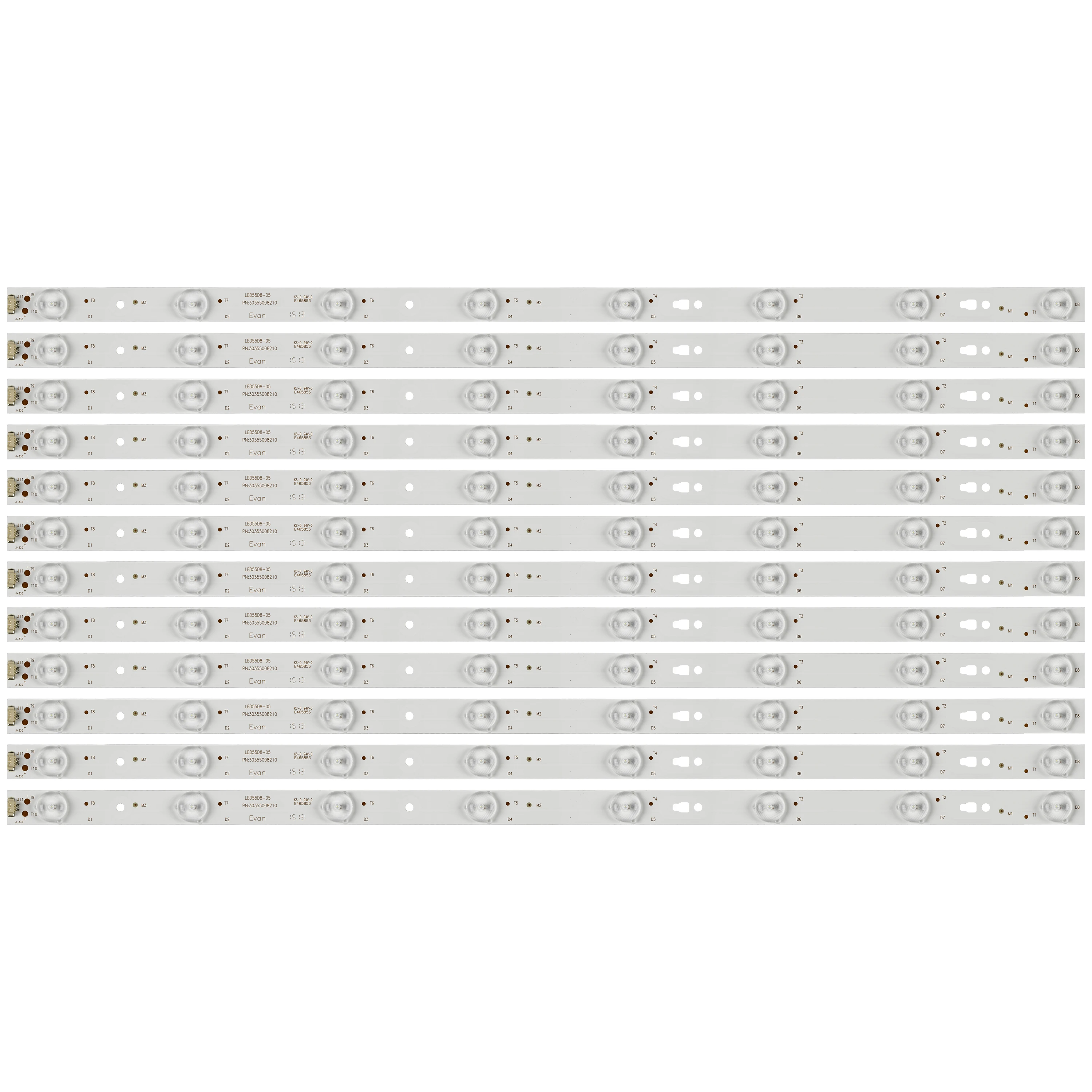 12 шт., 8 светодиодных фонарей для загадок, фонарик MX4245147501359 JVC LT55A73 LT55E73, фонарь (A) 30355008207