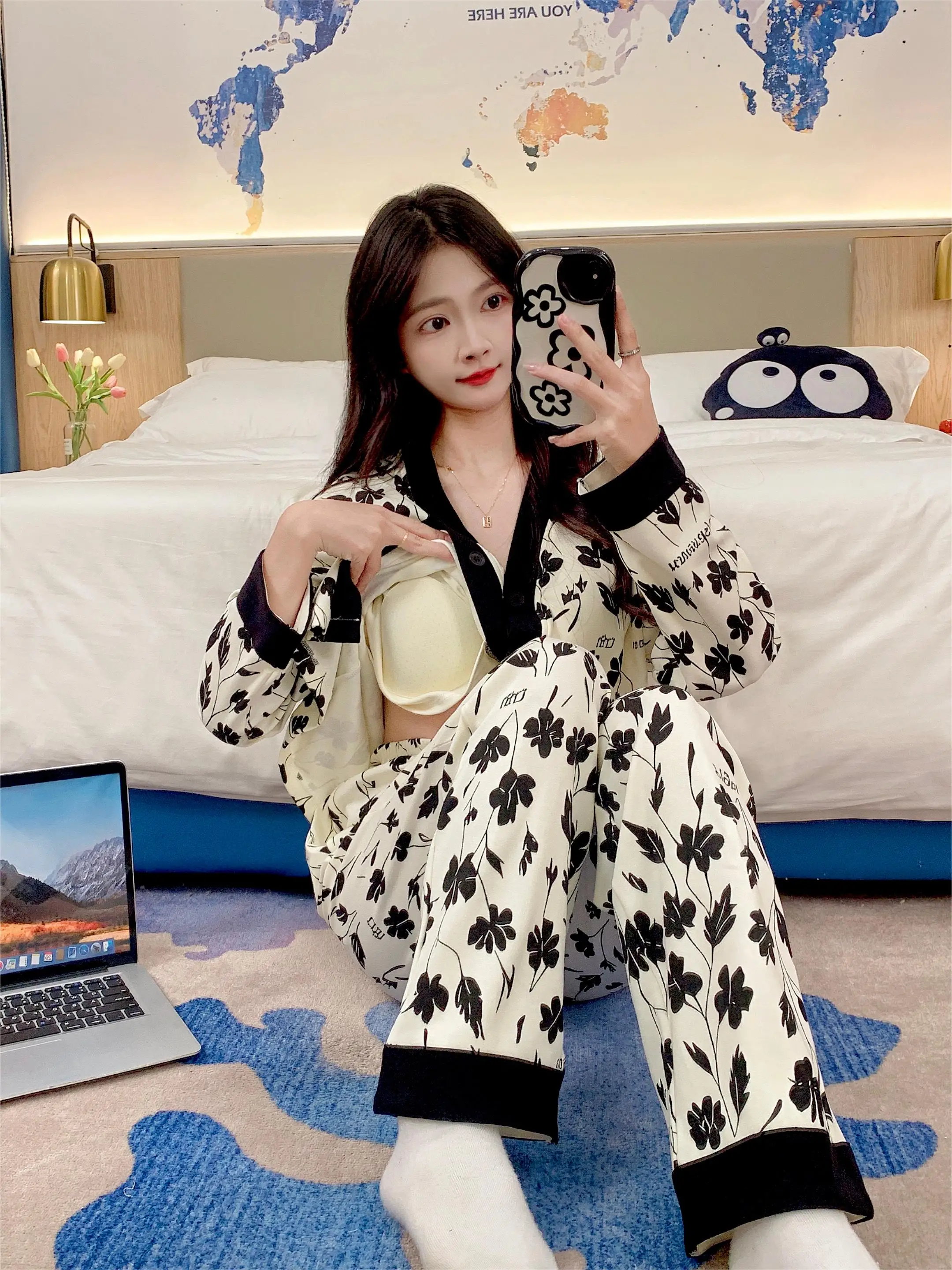 Пижамный комплект пижамы ночная одежда женская пижама модная сексуальная для