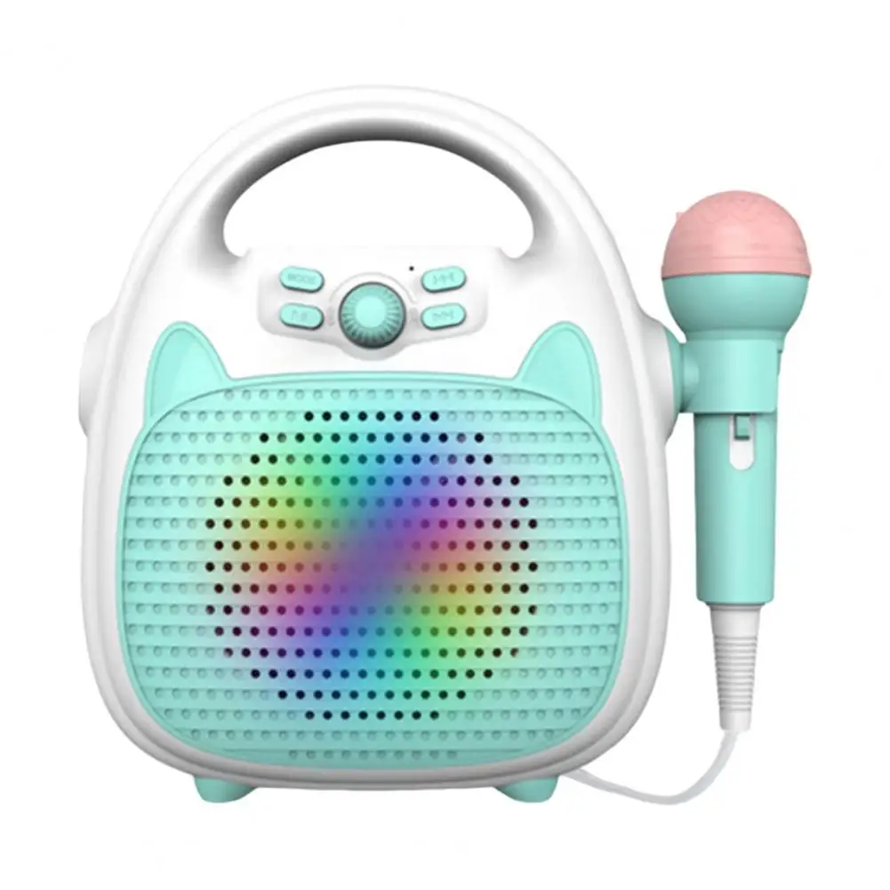 

Полезная Компактная Беспроводная колонка с микрофоном и эффектом объемного звучания на 360 градусов, мягкий светильник