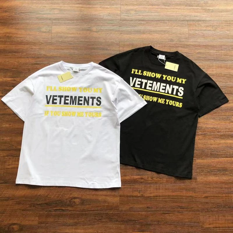 

Vetements Loose I'LL SHOW YOU MY T-Shirt Foam Printing VTM Short Sleeve Tee
