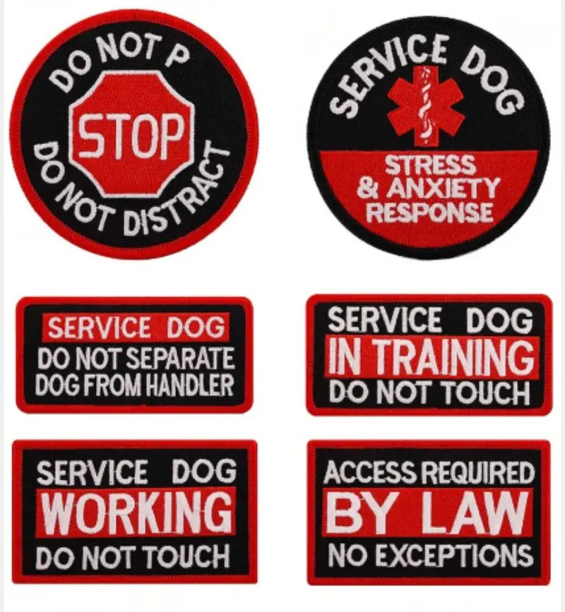 Service Dog In Trainning K 9 Patch Do not Touch Working Patches Tactical Embroidered Military for Harness, Vest, Collar, Leash