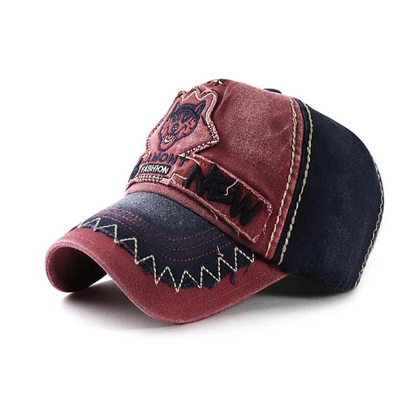 Бейсбольная кепка для мужчин с волком и изогнутым козырьком шляпа папы летняя