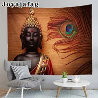 buddha statue meditation tapestry wall hanging bohemian hippie psychedelic buddhism pictures bedroom polyester sheet home decor