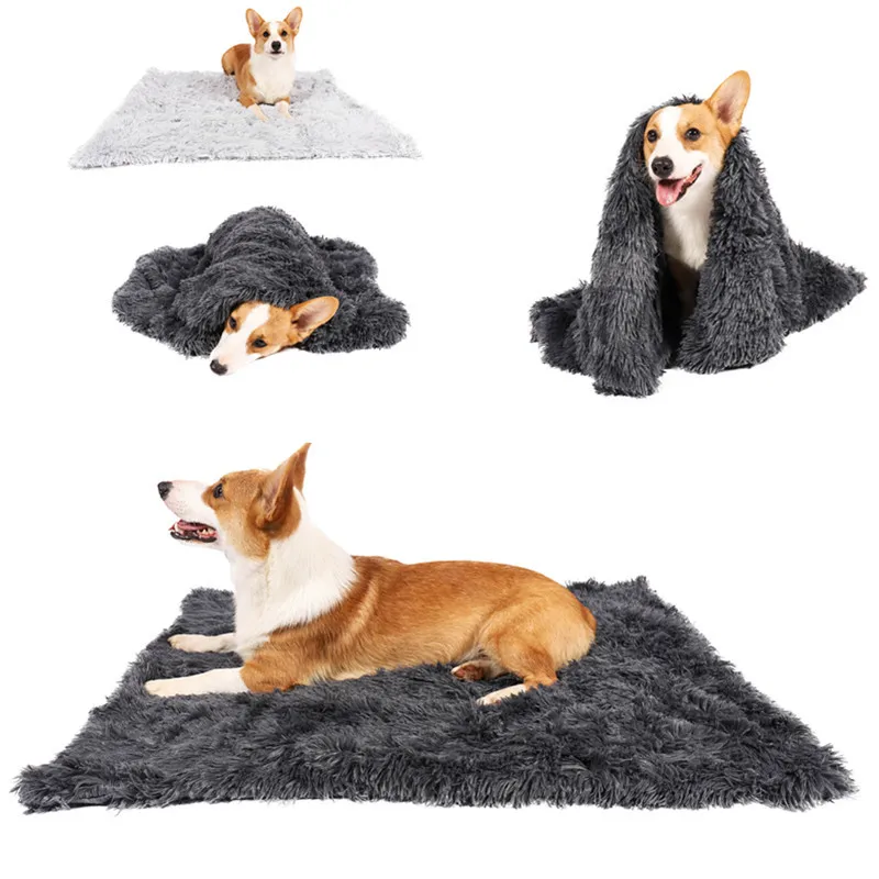 

Pet Blanket Soft Long Plush All Seasons Warm Multi-Use Mat Sofa Cover Comfortable Warming Shag Blankets for Puppy Dog and Cats