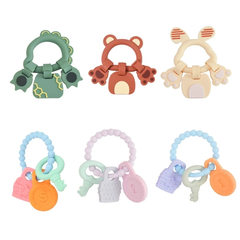 

Силиконовая игрушка-прорезыватель, мультяшный браслет, подвеска для ребенка, девочки, мальчика, подарок на душ