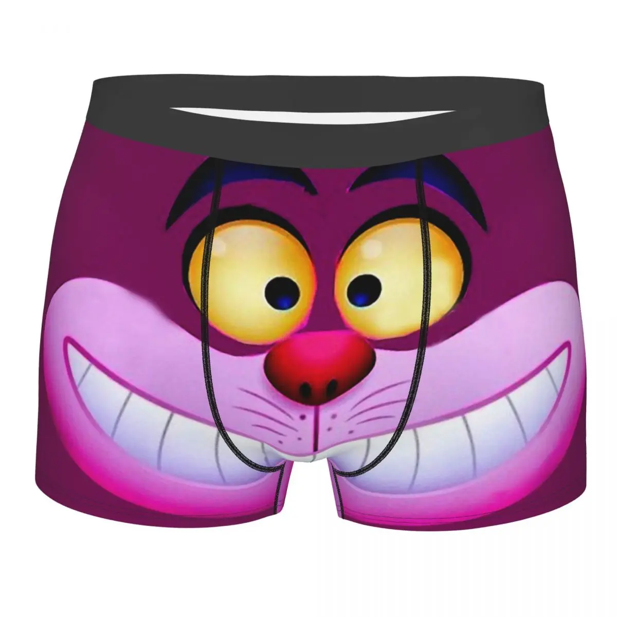 

Smiling Cheshire Cat Alice's Adventure in Wonderland Underpants Breathbale Panties Man Underwear Print Shorts Boxer Briefs