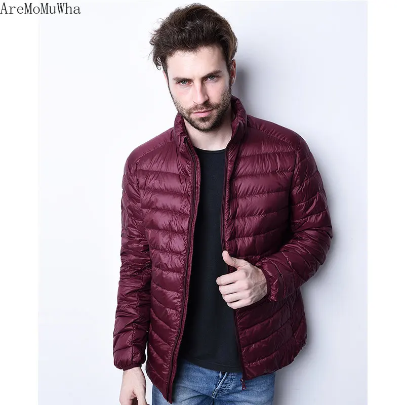 New Winter Clearance Light Down Jacket Men'sShort Slim Ultra-thin Youth Middle-aged Super Light Down Jacket  Puffer Jacket Men