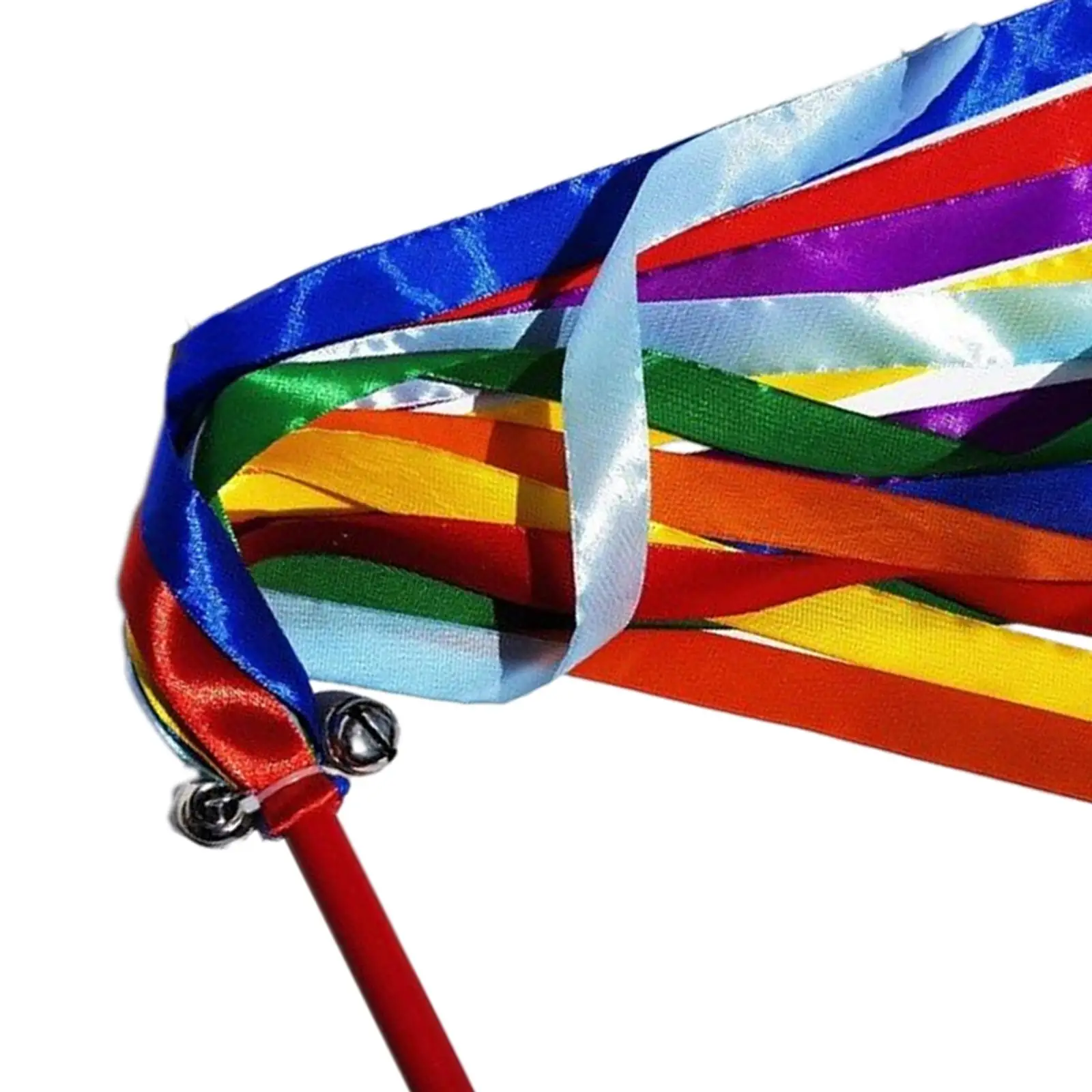 

Цветные ленты для гимнастики, реквизит для утренних упражнений, Сияющие деревянные танцевальные стримеры, лента для тренажерного зала, для ...