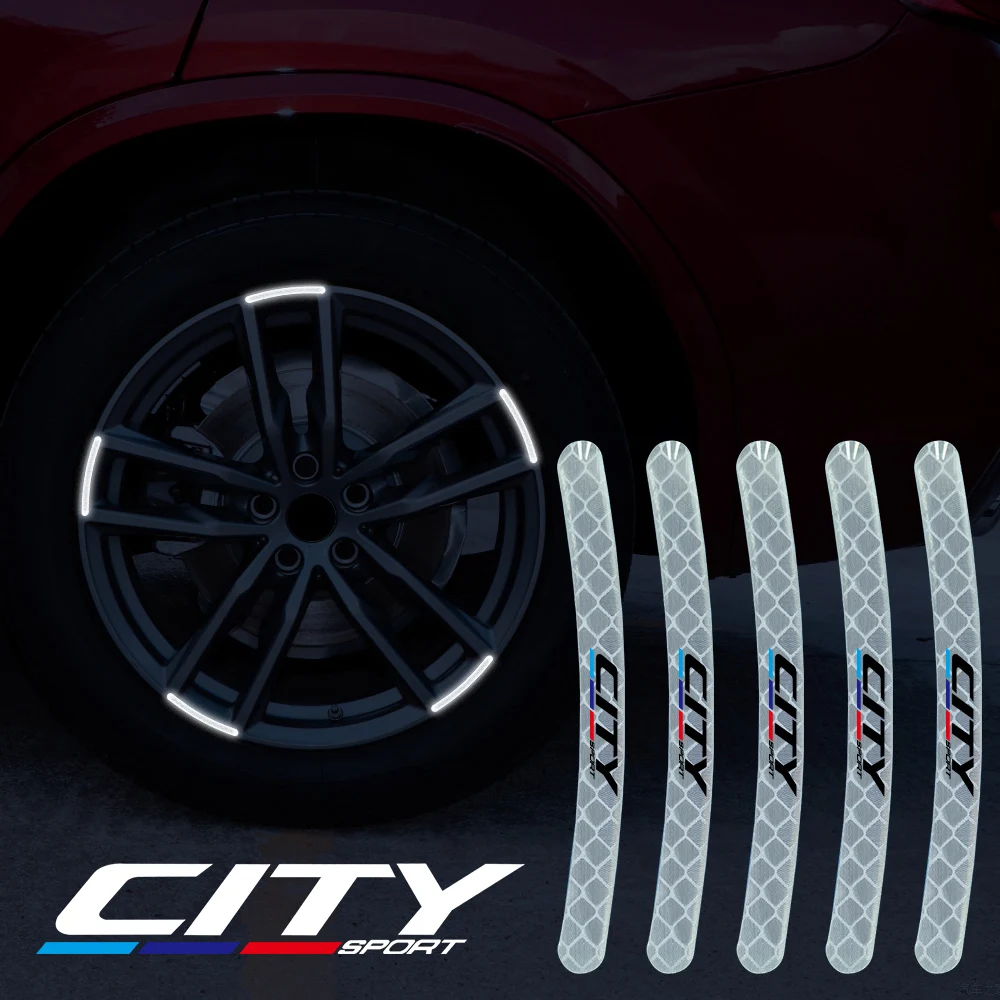 

20pcs Reflective car stickers wheels hub car accessories for Honda City