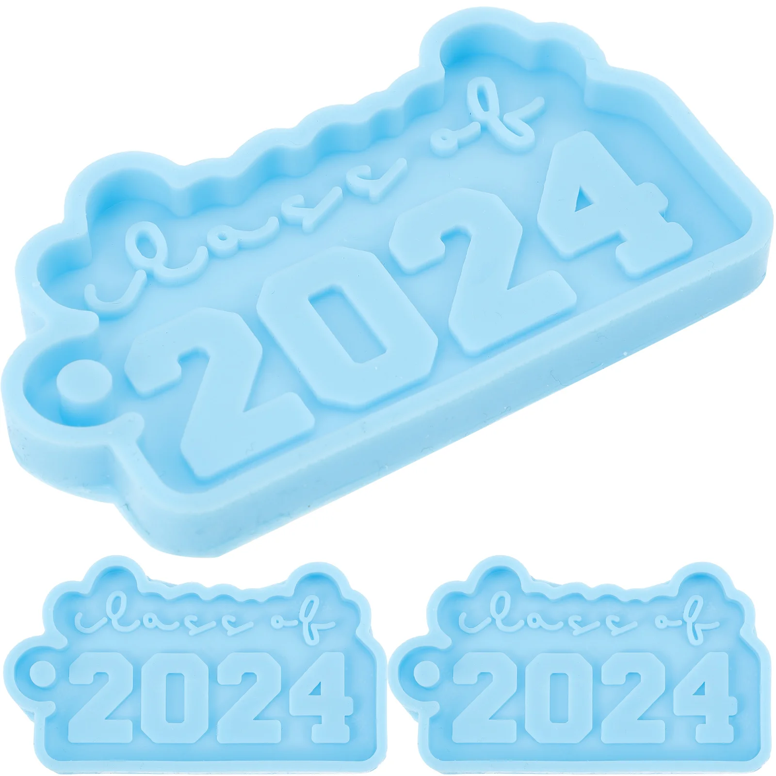 

Molds Keychain Silicone Graduation Resin Pendant Mold Epoxy Year New Diy Ring Party Eve Casting Grad Number Key Accessories