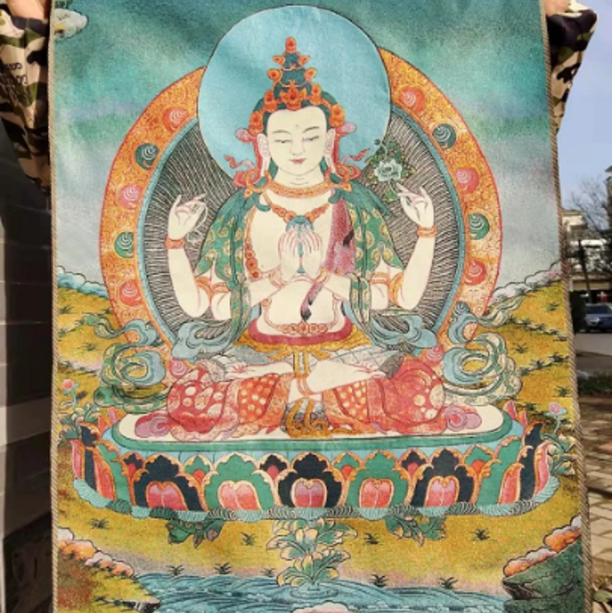 

Тибетский буддизм, четыре руки, Будда, мать Бодхисаттва тханка