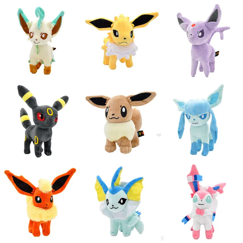 

Pokemon Eevee Stuffed Plush Toy 20CM Kawaii Eeveelution Sylveon Flareon Jolteon Umbreon Vaporeon Toys for Children Birthday Gift