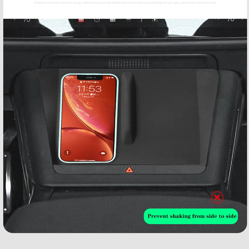 

For Tesla Model X S 2022 Anti-Skid Mat Phone Wireless Charging Silicone Pad