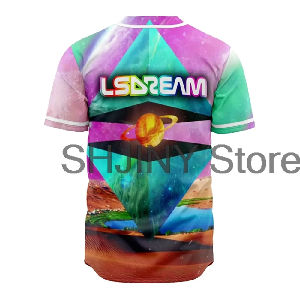 Майка Lsdream бейсбольная куртка рубашки унисекс футболка с коротким рукавом для