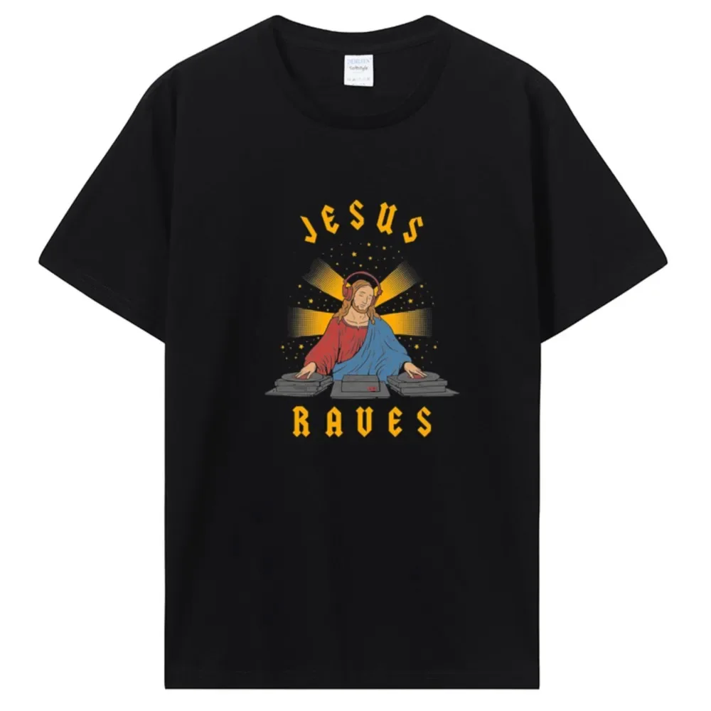 Повседневные мужские футболки с принтом Иисуса Рейза модная мужская футболка в