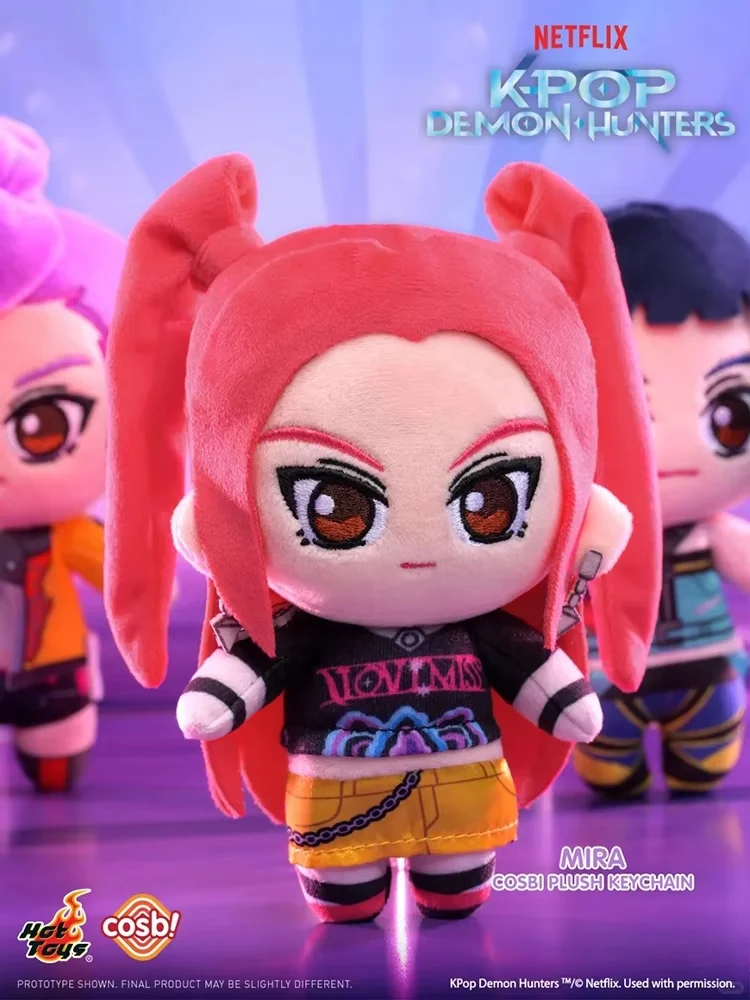 Коллекционная загадочная игрушка-брелок Hot Toys KPop Demon Hunters HUNTR X Cosbi (слепая коробка) — Руми, Мира, Зои — подарок для фанатов (art.: 3920db7eecb57) - 3920db7eecb57