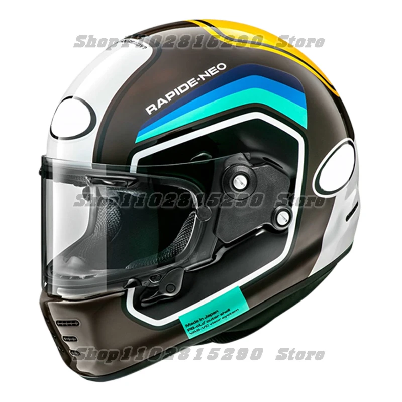 

High-strength Fiberglass Motorcycle Helmet Retro Helmet Kart Racing Helmet NEO Full Face Helmet Fashion Gray ,Capacete