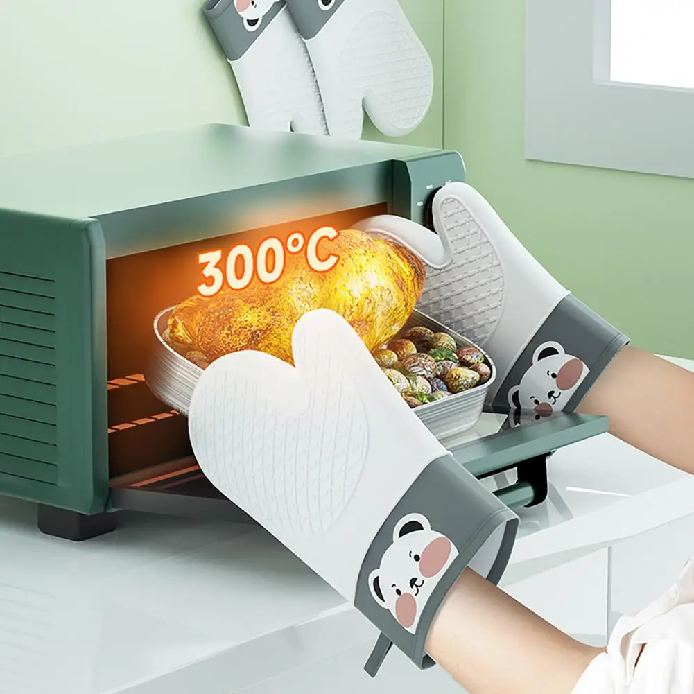 

Baking Glove 1Pc Practical Food Grade Linger Design BBQ Oven Baking Hot Pot Insulation Mitt for Kitchen
