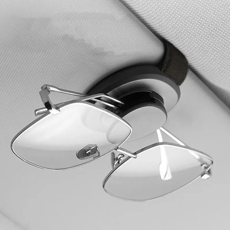 Car Sun Visor Sunglasses Holder Auto Magnetic Sunglasses Clip Automobile Glasses Organizer For Holding Sunglasses Cards Pens