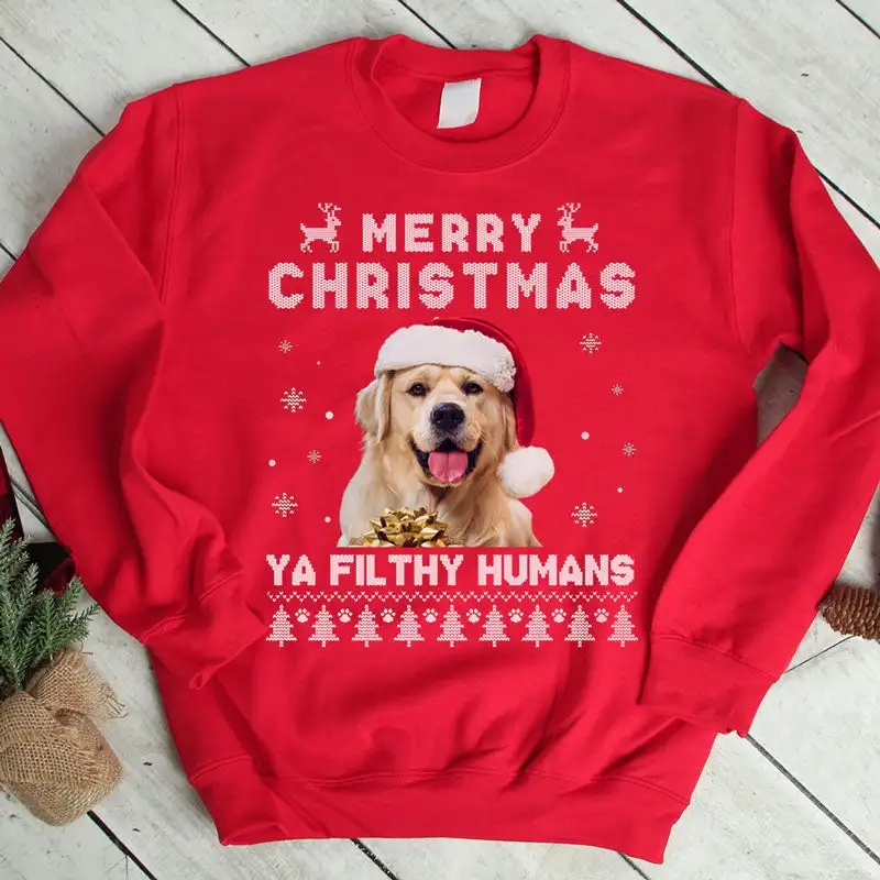 

Хлопковые свитшоты с графическим рисунком с надписью «Merry Christmas», Свитера на заказ, рождественские подарки для любителей собак