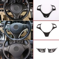 for bmw 1 series 3 series e87 e90 e92 2004 2012 car steering wheel decoration cover trim frame sticker car accessories