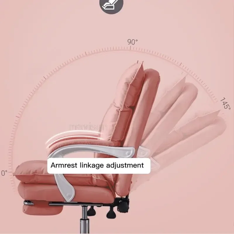 Регулируемое компьютерное кресло для кабинета домашнее ног подставка