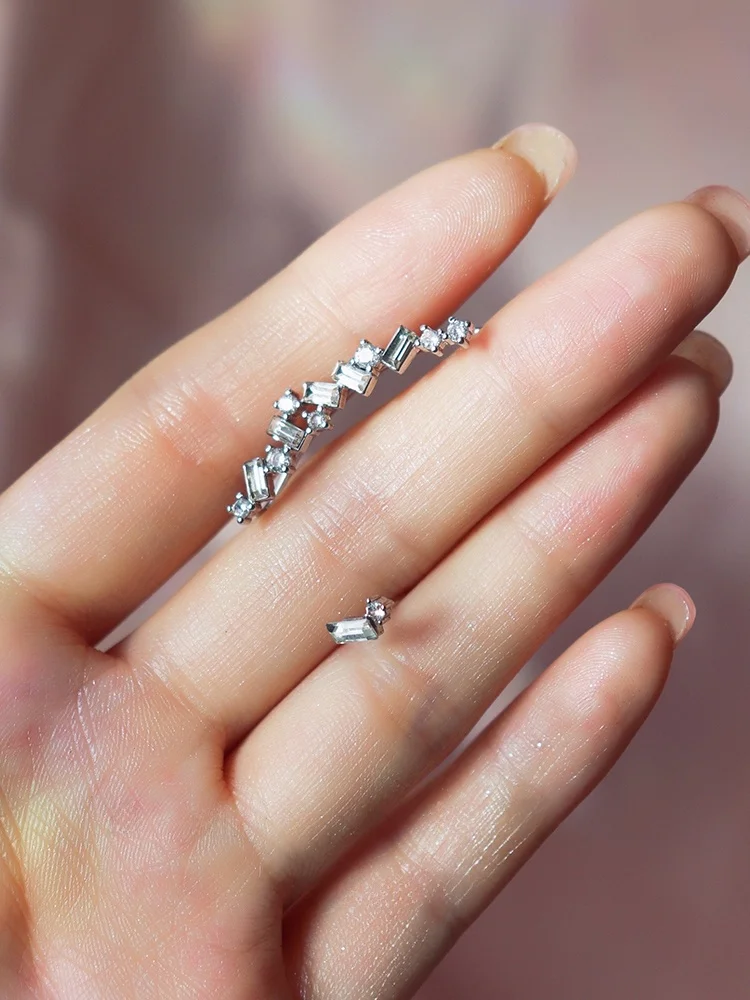 Продажа Anxie супер блестящие хрустальные ушные крючки асимметричные