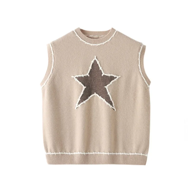 Женский плотный Свободный пуловер с круглым вырезом в европейском стиле |