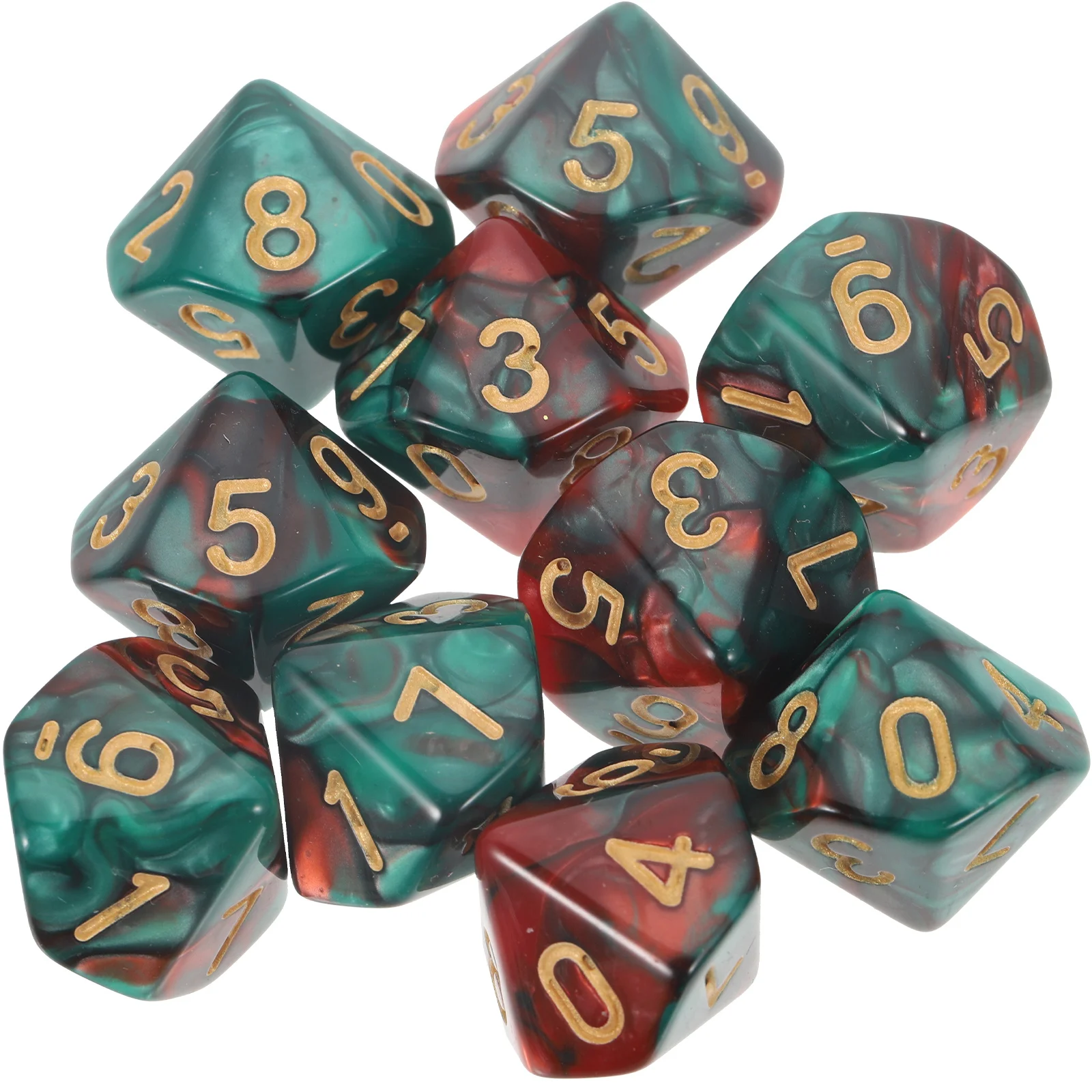

10Pcs Portable Kids Arithmetic 10 Sided Dice For Classroom Kids Digital Dice for Education Home Decorate Kids