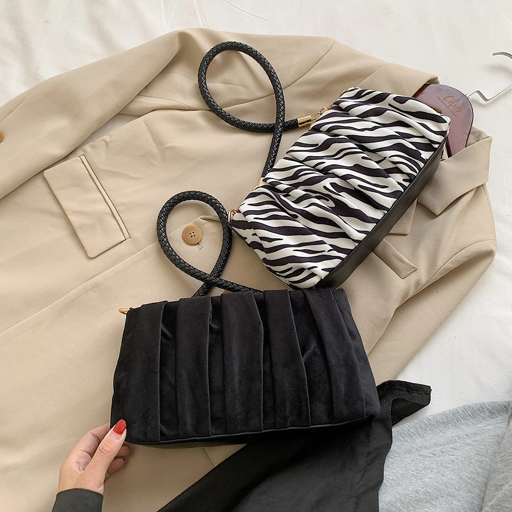 

Popular Simple Female Daily Bag Fashion Suede Shoulder Underarm Bag Women Winter Crossbody Female Purse Handbag