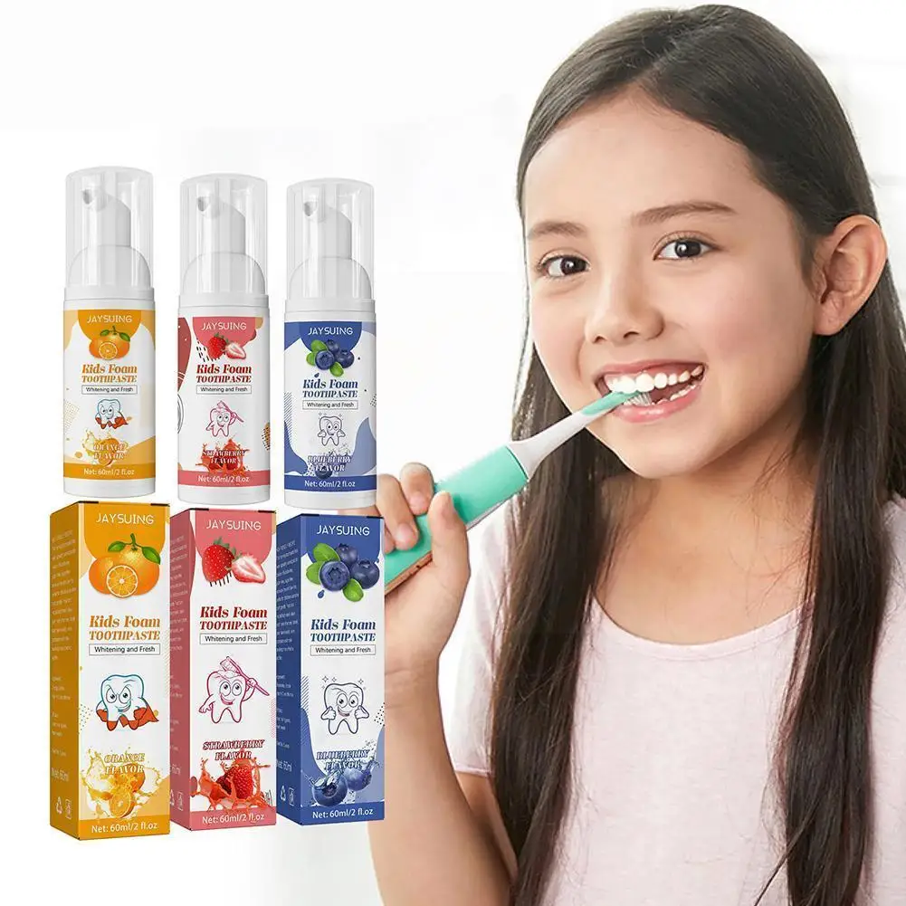 

Kids Tooth Whitening Foam Mousse Children Can Swallow Freshener Mouth Care Toothpaste Hygiene Prevent Decay dentifrice Teet J1P9
